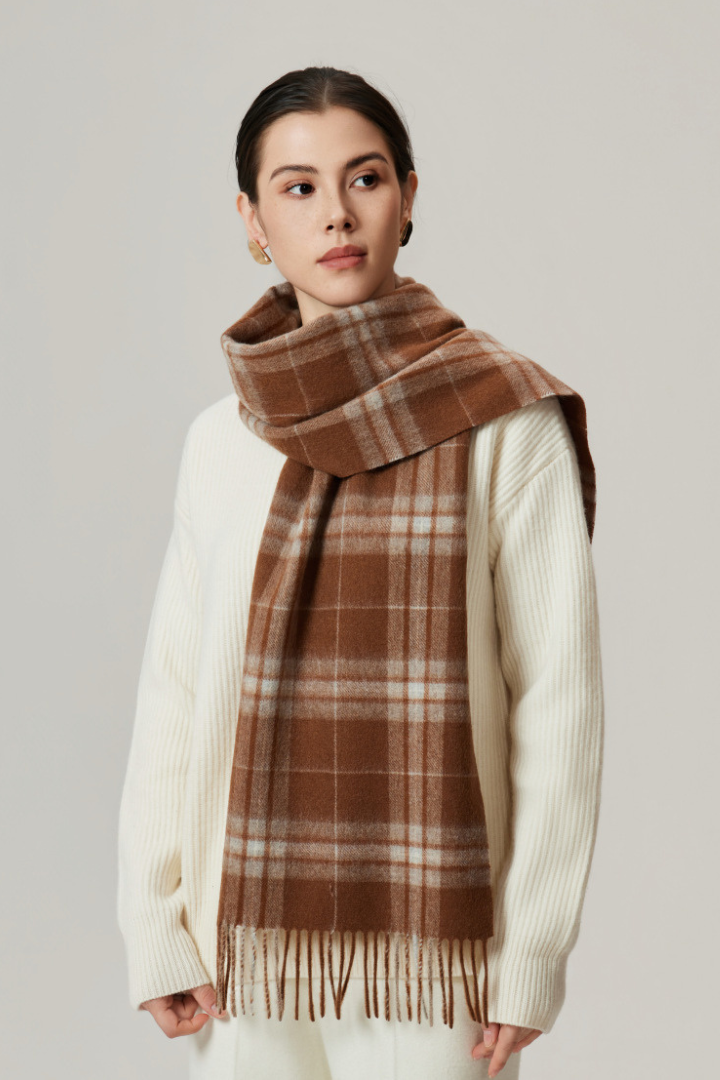 Belmere Wool Checked Scarf