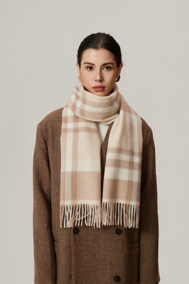 Belmere Wool Checked Scarf