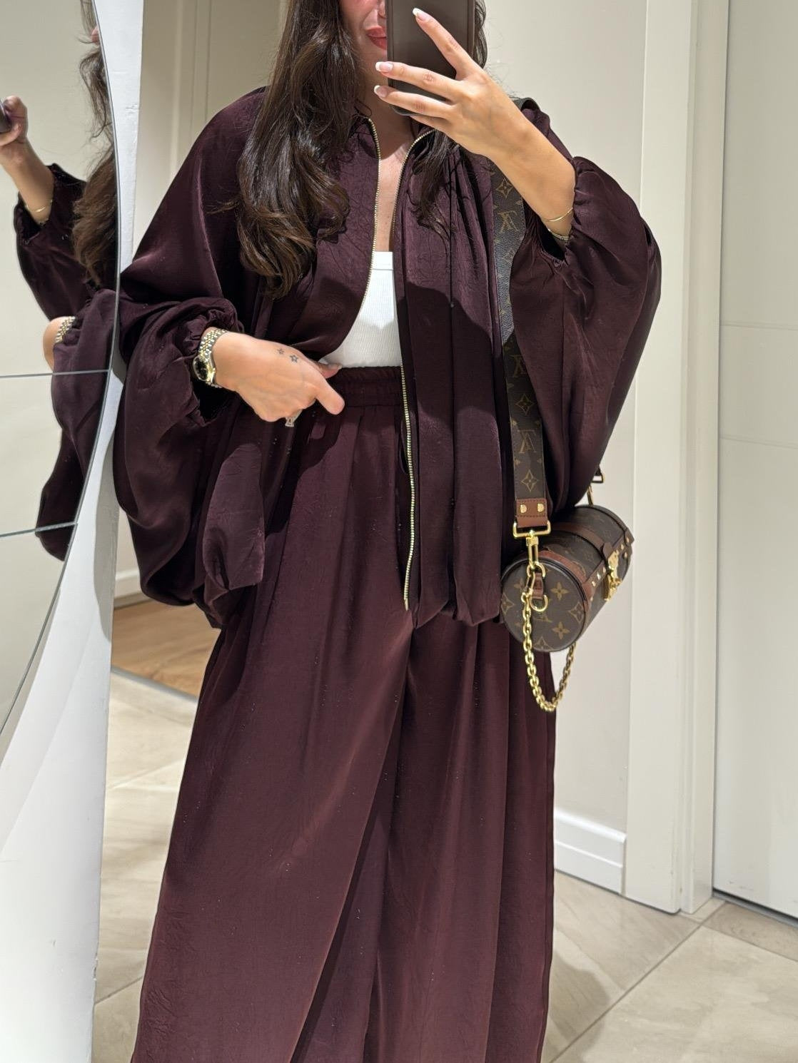 Women's Two Piece Set with a Jacket and Drawstring Waist Trousers | Relaxed Line for Travel Days | Size XS-2XL, 3 Colors