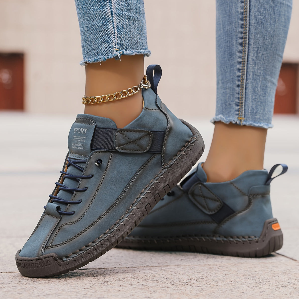 Women's Adjustable Strap Sneakers | Easy On and Off, Cushioned Sole with a Breathable Upper | Size 6-10.5, 7 Colors