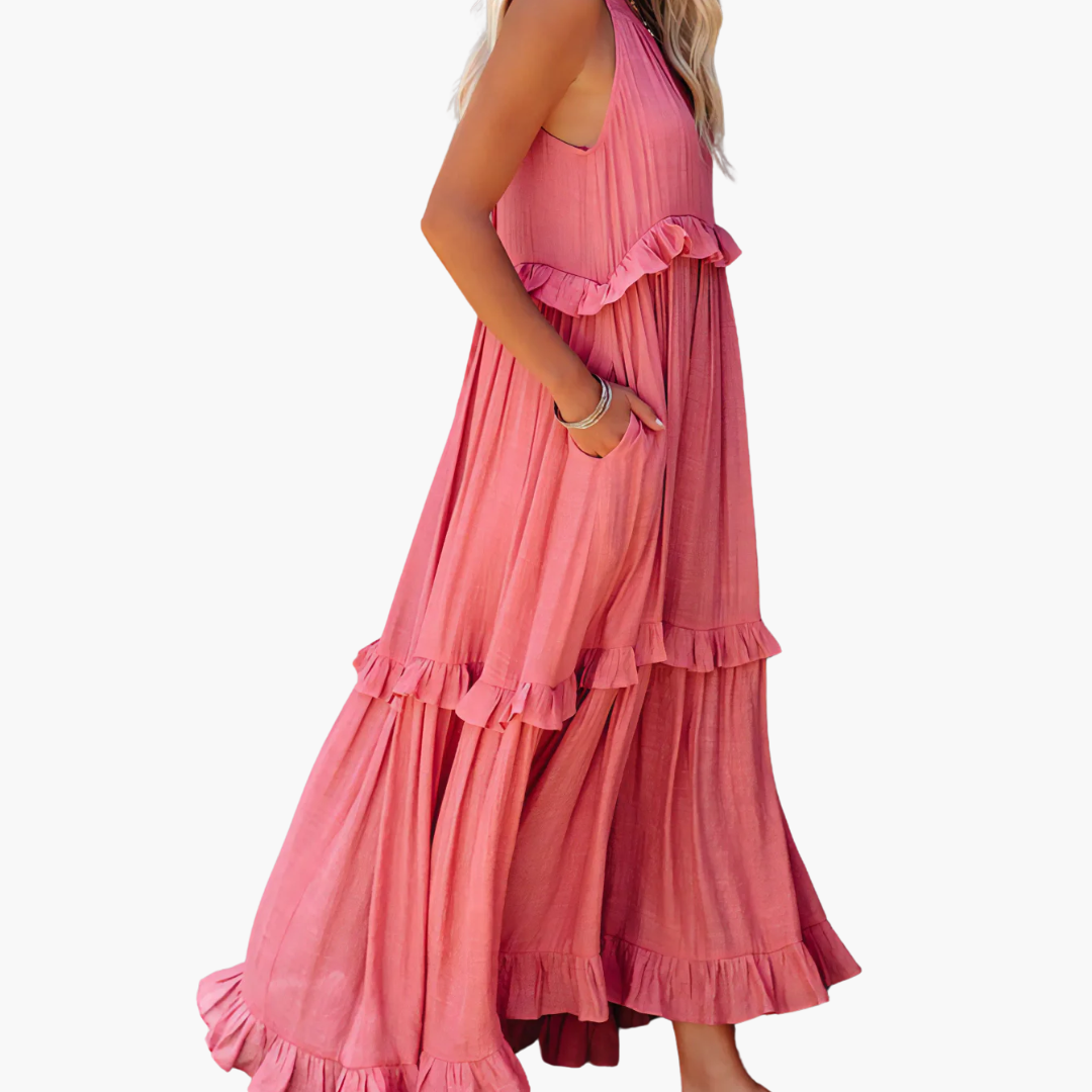 Joanna | Ruffle Breeze Maxi Dress