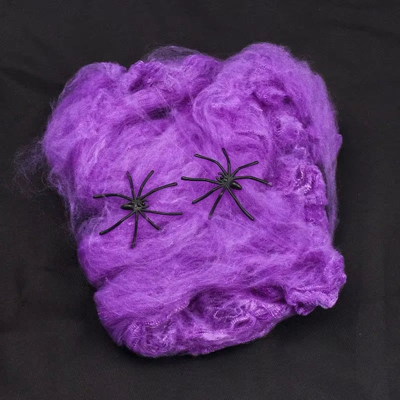 Halloween's Realistic Stretchable Spider Web Home Decoration