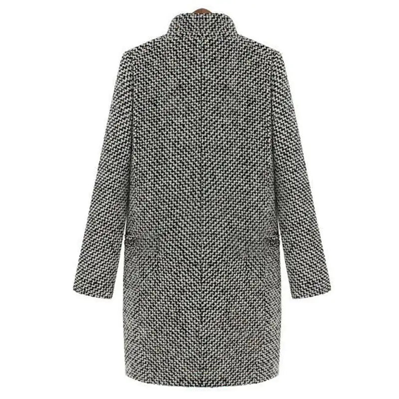 Long Women's Coat with Wool | For Winter | Size S-3XL