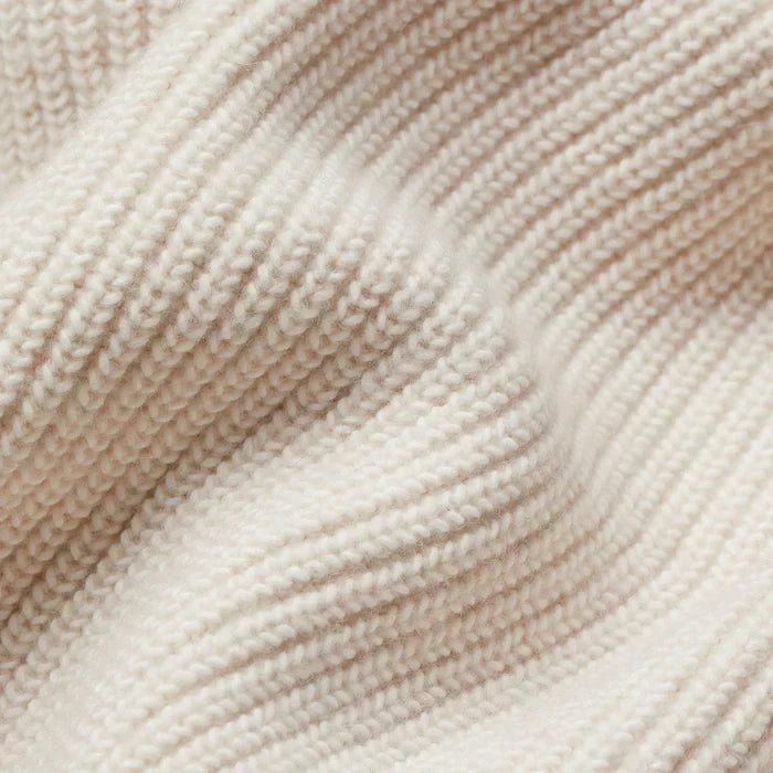 Women's Brown Cardigan with Knit and Zip Closure | Pockets, Cuffs | Size S-3XL | Cream, Brown