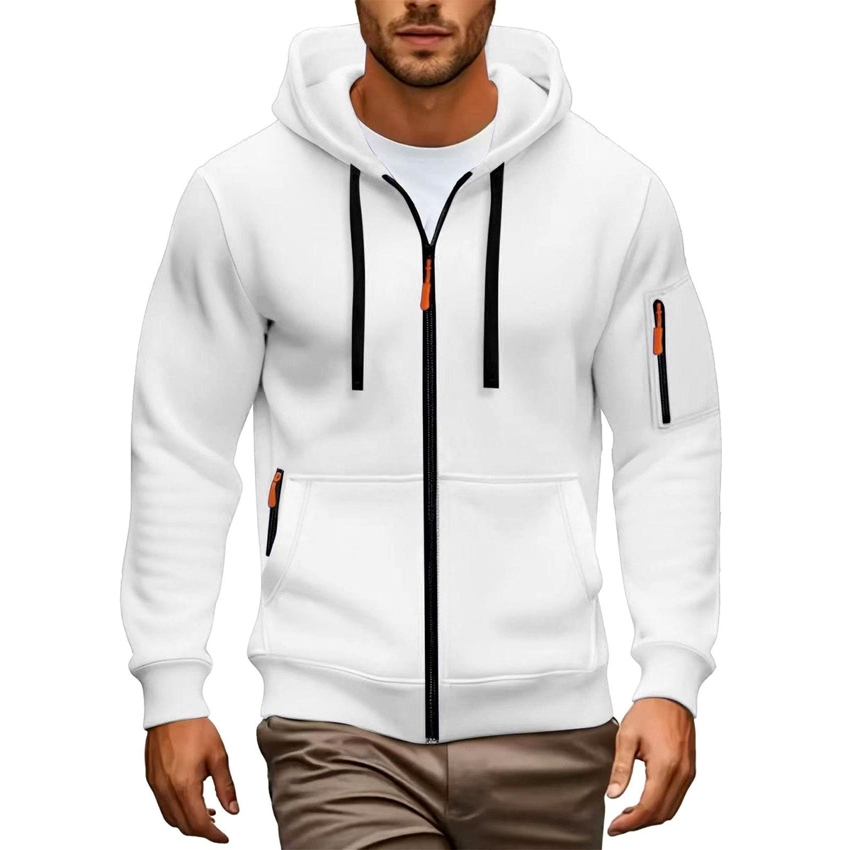 Adrian  - Men’s Full-Zip Drawstring Hoodie