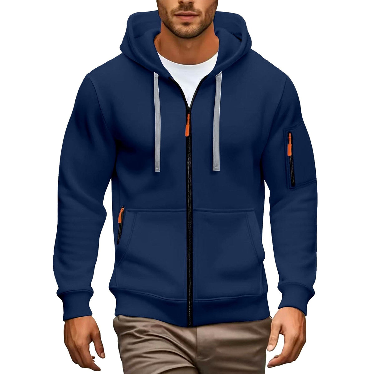 Adrian  - Men’s Full-Zip Drawstring Hoodie