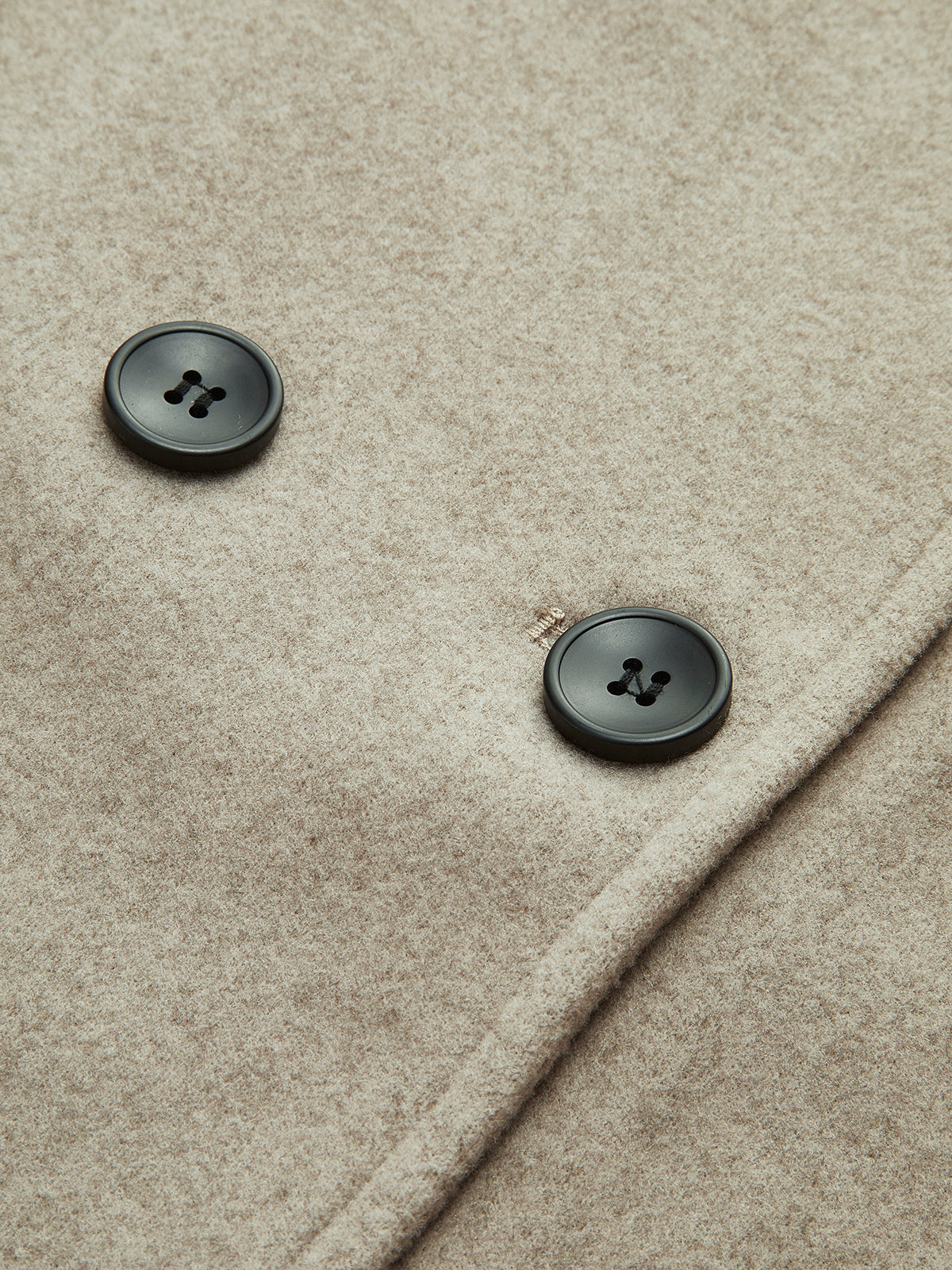 Charlene | Womens Double Breasted Pea Coat with Stand Collar | Relaxed Fit, Button Front | Taupe, Gray, Black or Khaki S-L
