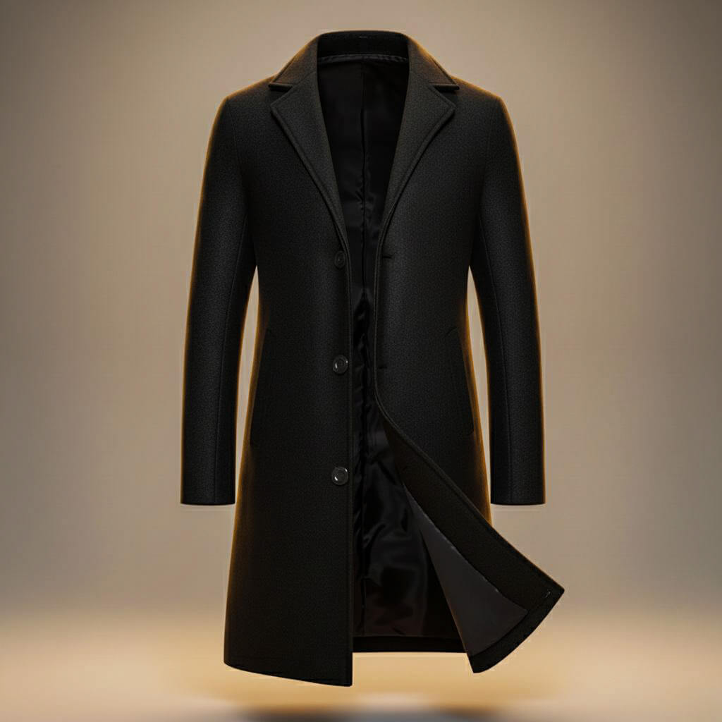 Aston | Mens Peruvian Cotton Coat, Three-Button Closure | Sharp Lapel, Lined | Gray, Cream, Khaki and More XS-4XL