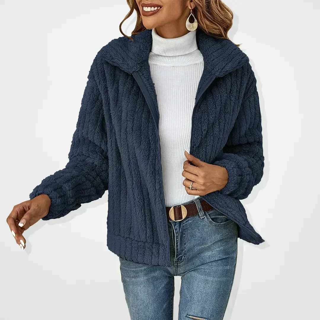 Women's Plush Elegant Jacket, Voluminous Silhouette | Soft-Touch Layer, Confidence-Boosting Fit | 5 Colorways | S–3XL
