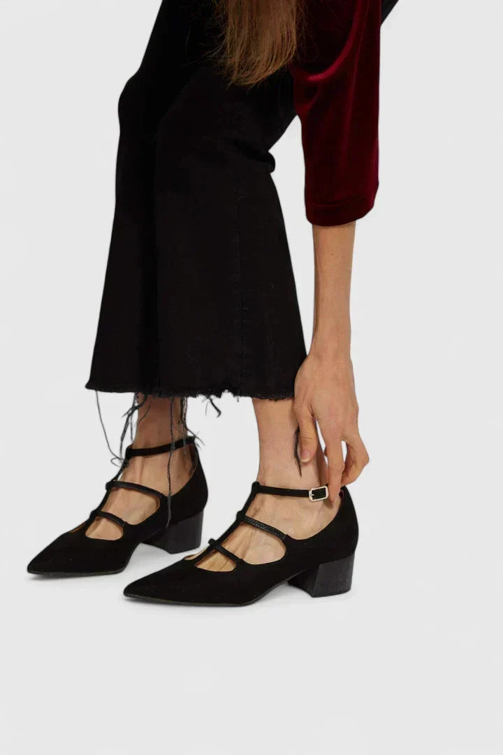 Lyn | Stylish Women's Heels in Black and Leopard