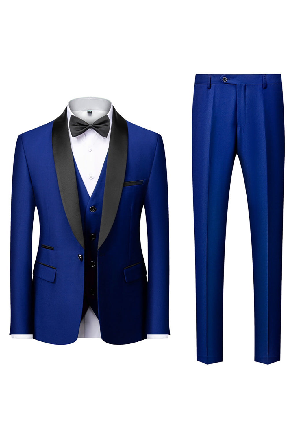 Men's Three-Piece Suit, Shawl Lapel, Tailored Cut