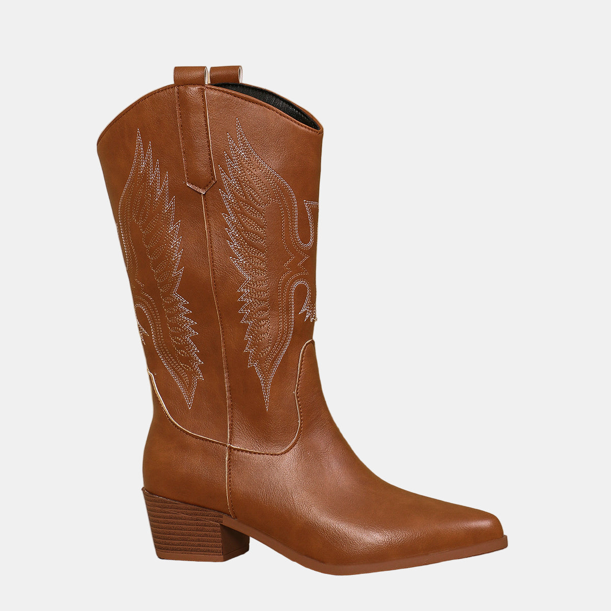Women's Heeled Boots with Non-Slip Sole and Cushioned Footbed | Size 4-11 | Black, Brown, White