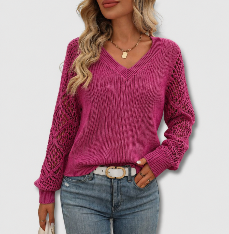 Women's V-Neck Sweater, Flattering Silhouette