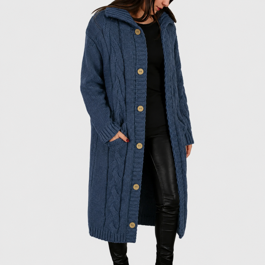 Women's Cosy Structured Coat, Layering-Ready