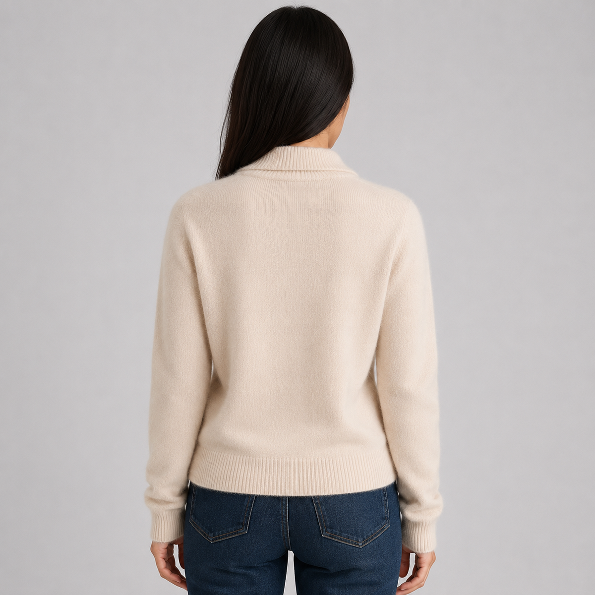 Women's Buttoned Cardigan, Notched Collar, Long Sleeves