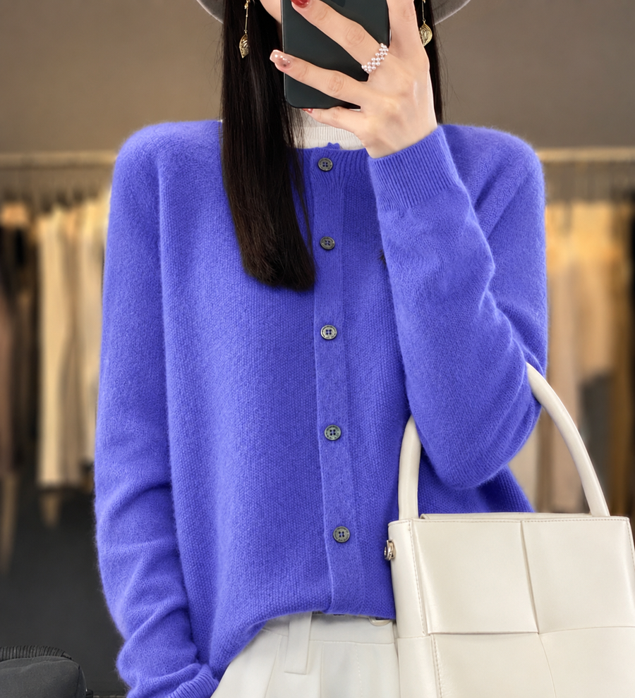 Women's Buttoned Cardigan, Relaxed Silhouette