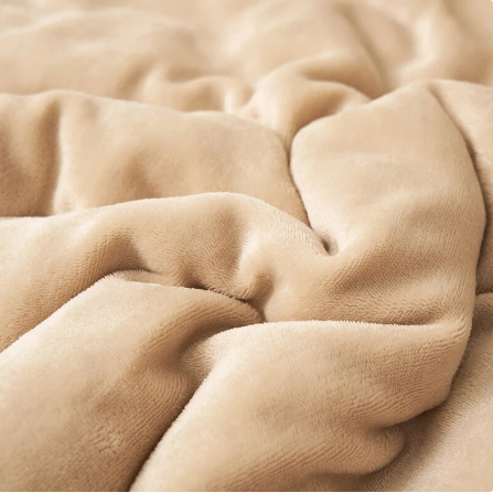 Cozy Double-Sided Plush Fleece Blanket with Sherpa and Quilted Design