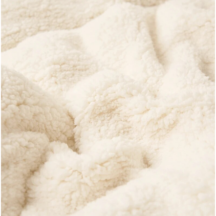 Cozy Double-Sided Plush Fleece Blanket with Sherpa and Quilted Design