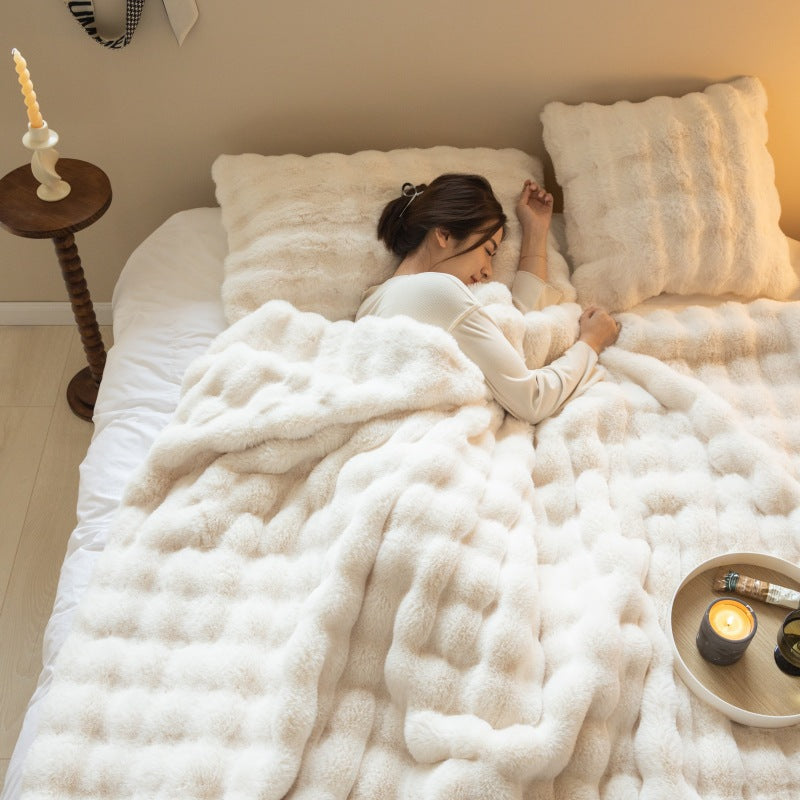 Cozy Soft Fluffy Portable Sofa Throw Blanket