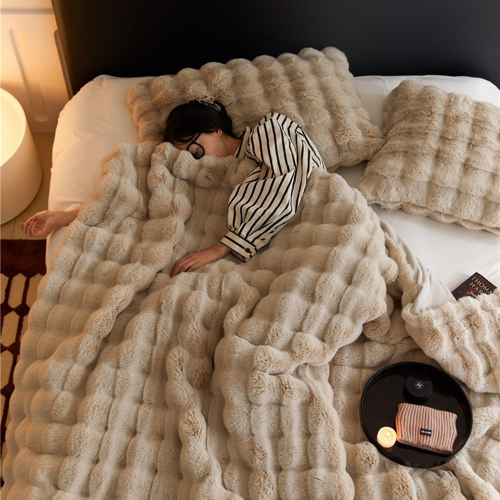 Cozy Soft Fluffy Portable Sofa Throw Blanket