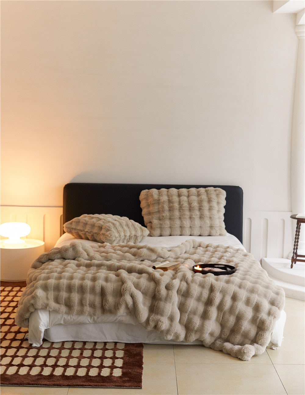 Cozy Soft Fluffy Portable Sofa Throw Blanket