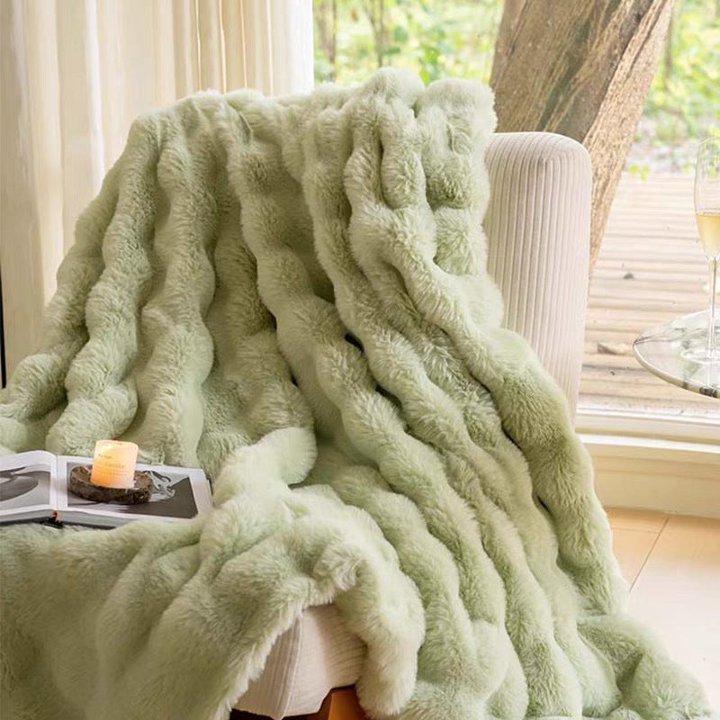 Cozy Soft Fluffy Portable Sofa Throw Blanket