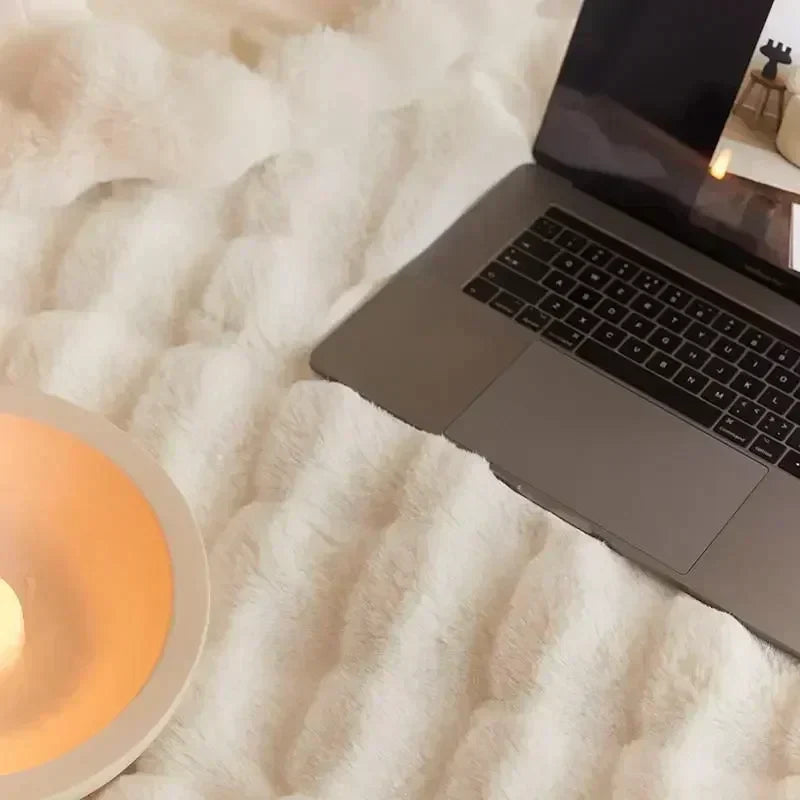 Cozy Soft Fluffy Portable Sofa Throw Blanket