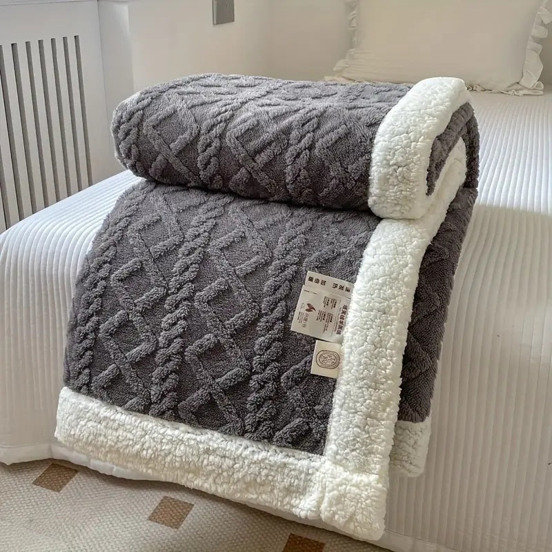 Cozy Thick Blanket for Home Relaxation and Warm Comfort