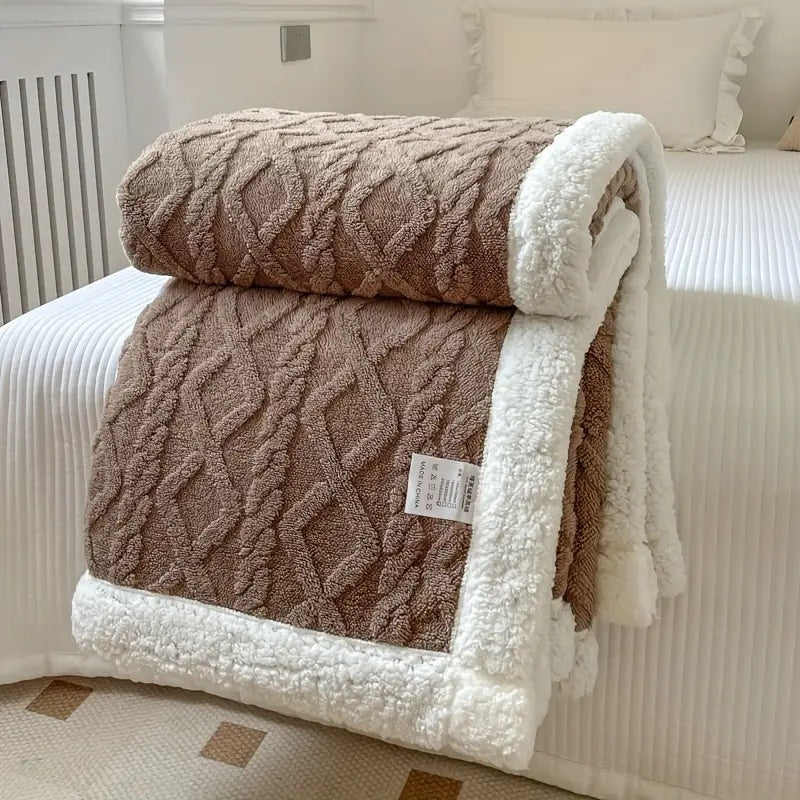 Cozy Thick Blanket for Home Relaxation and Warm Comfort