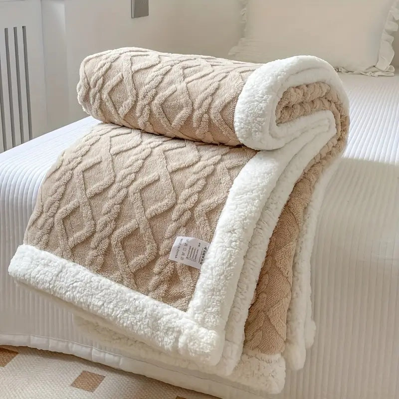 Cozy Thick Blanket for Home Relaxation and Warm Comfort