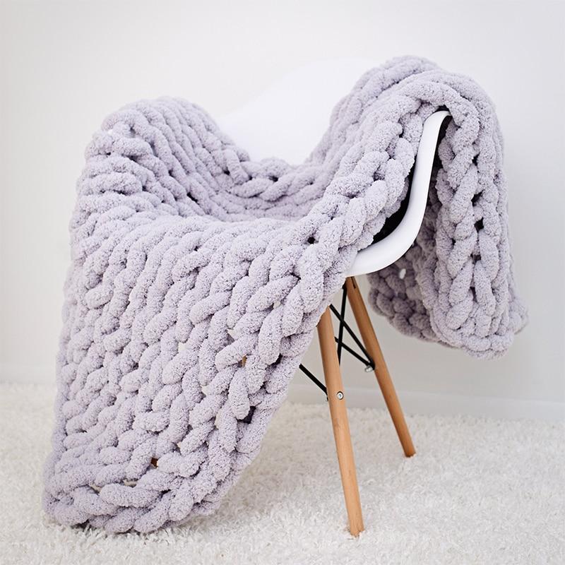 Cozy Thick Woven Blanket for Sofa and Bed