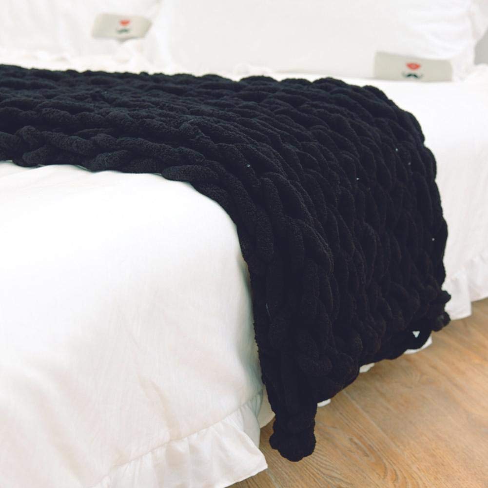 Cozy Thick Woven Blanket for Sofa and Bed