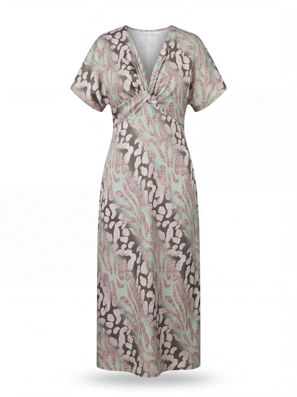 Arrayán | Bronze midi wrap dress with knot