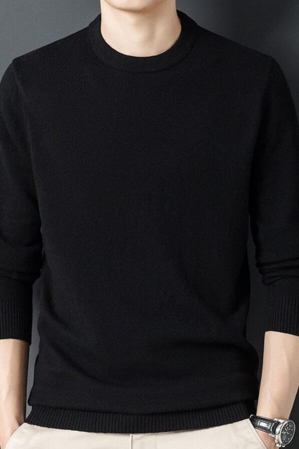 Edgar | Mens Warm Long-Sleeve Sweater — Relaxed Fit Casual Basic in 6 Colors M–4XL | Westmere
