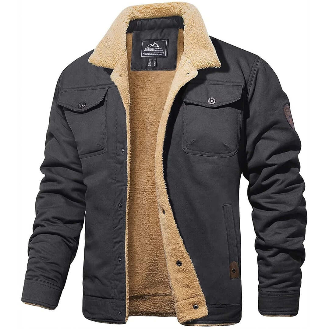 Adam | Mens Vintage Bomber Jacket with Rib-Knit Cuffs | Soft Warm Lining, Front Zip | Navy, Khaki, Olive and More S-5XL