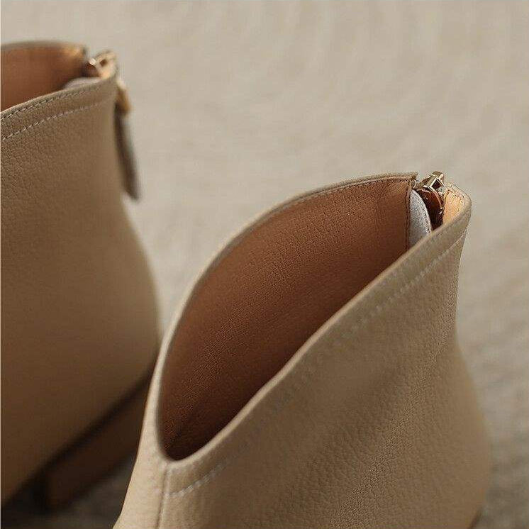 Women's Ankle Boots with a Block Heel | Pointed Toe and Cushioned Sole for Office and Evening | Size 5.5-8, 3 Colors