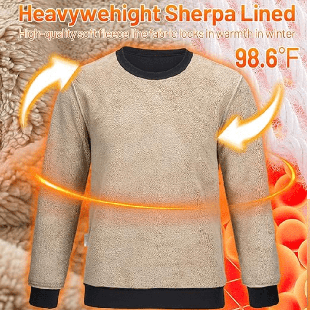 Men's Crew Neck Sweatshirt, Long Sleeves, Ribbed Trims