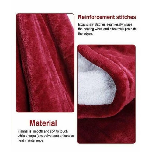 Electric Double-Sided Sherpa Blanket with Remote Control