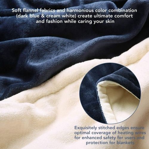 Electric Double-Sided Sherpa Blanket with Remote Control