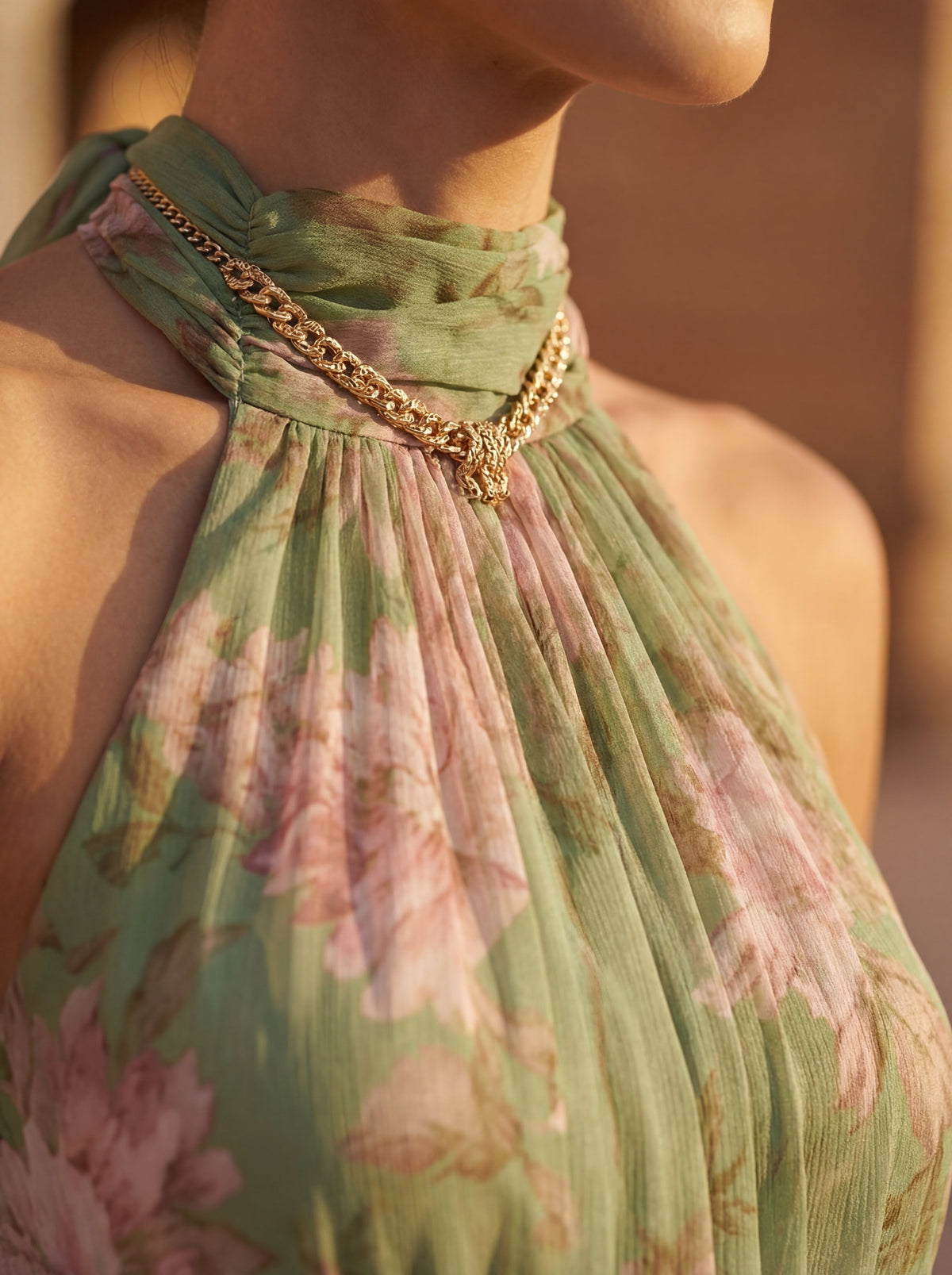 Olivia | Tulle Halter Floral Dress