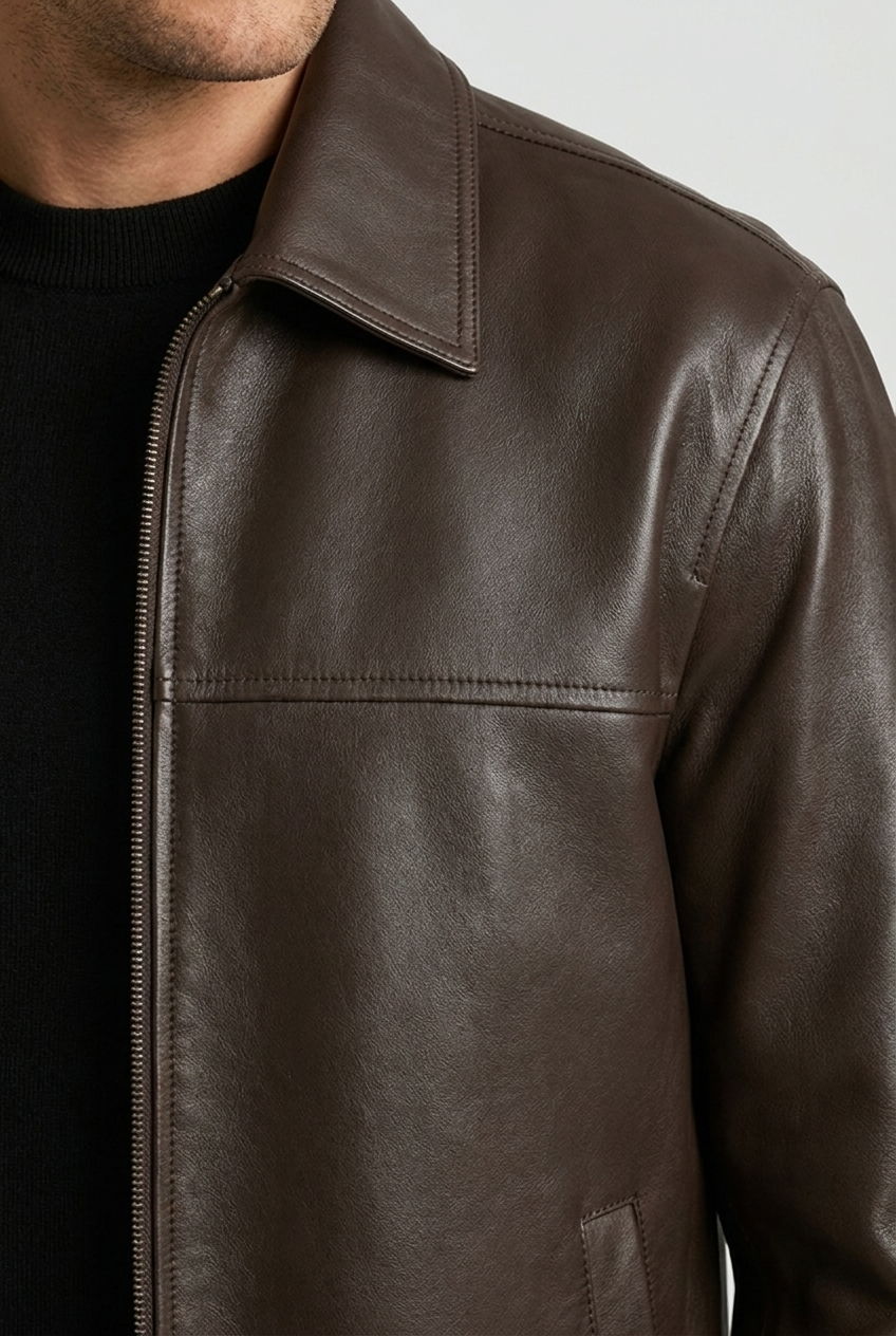 Men's Zip Jacket, Straight Collar, Long Sleeves