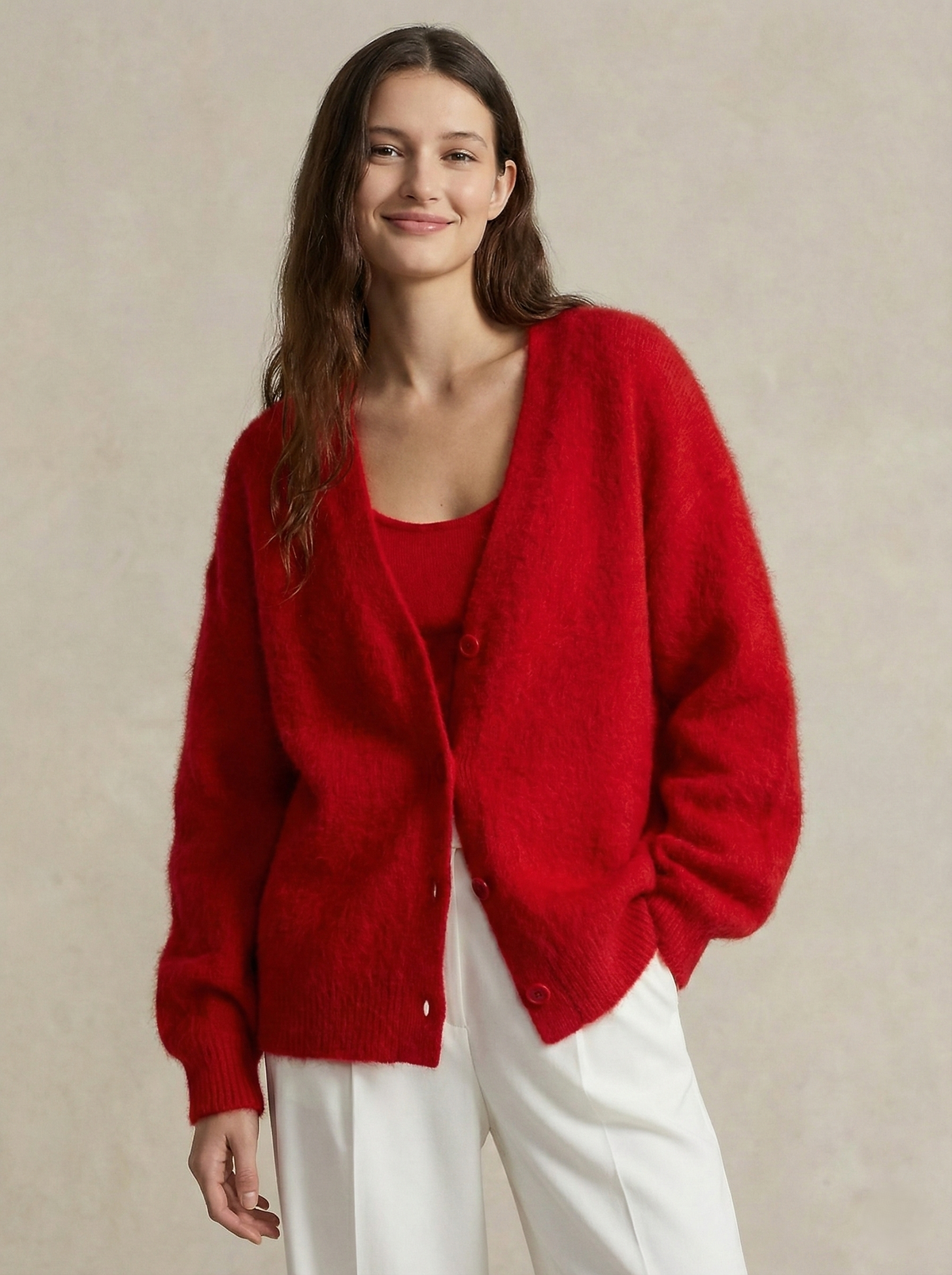 Junia Brushed Knit Oversized Cardigan