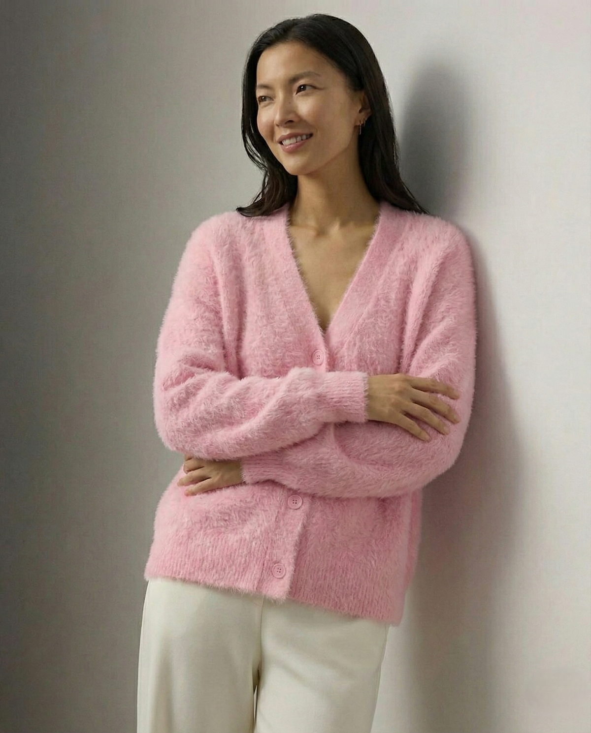 Junia Brushed Knit Oversized Cardigan