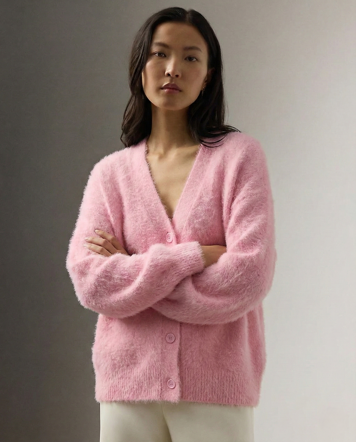 Junia Brushed Knit Oversized Cardigan