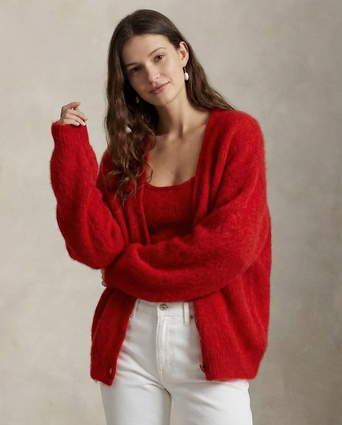 Junia Brushed Knit Oversized Cardigan