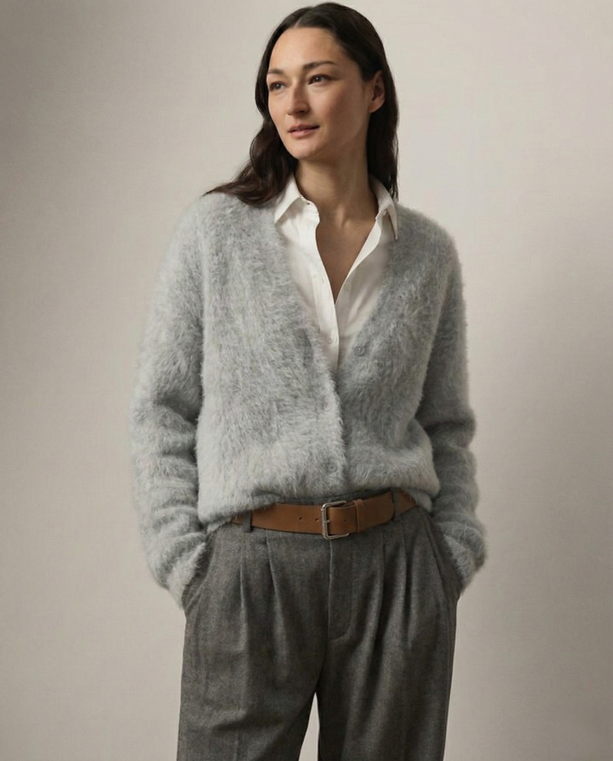 Junia Brushed Knit Oversized Cardigan