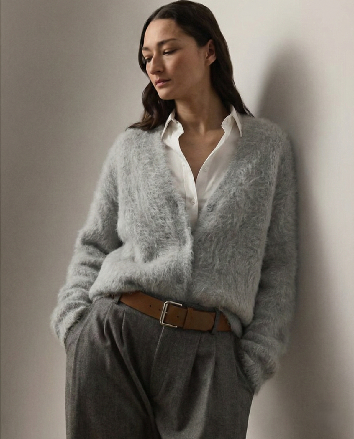 Junia Brushed Knit Oversized Cardigan