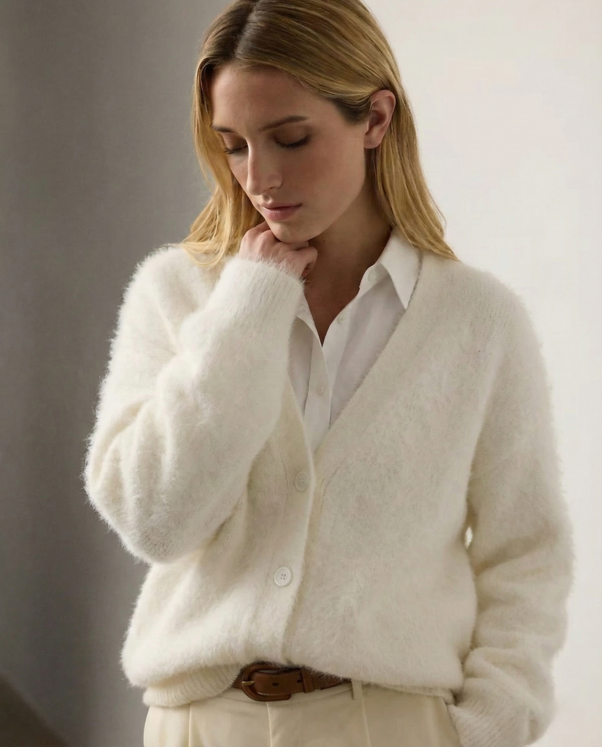 Junia Brushed Knit Oversized Cardigan