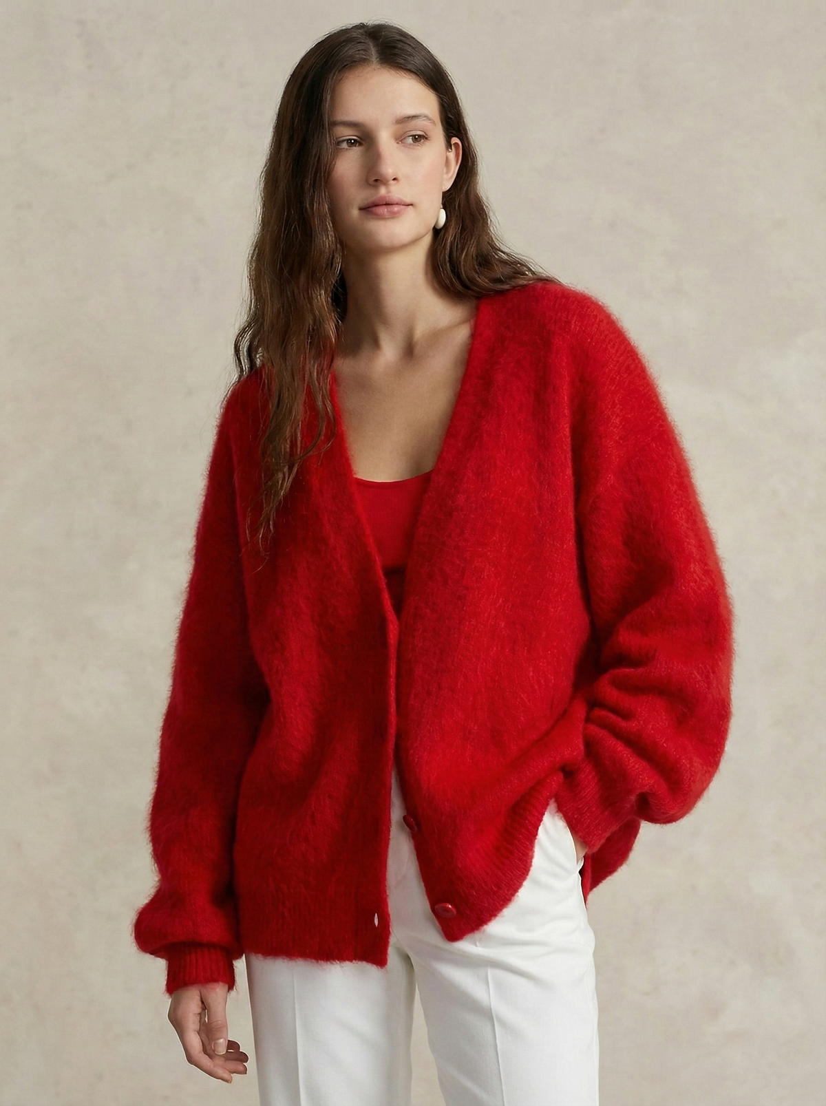 Junia Brushed Knit Oversized Cardigan
