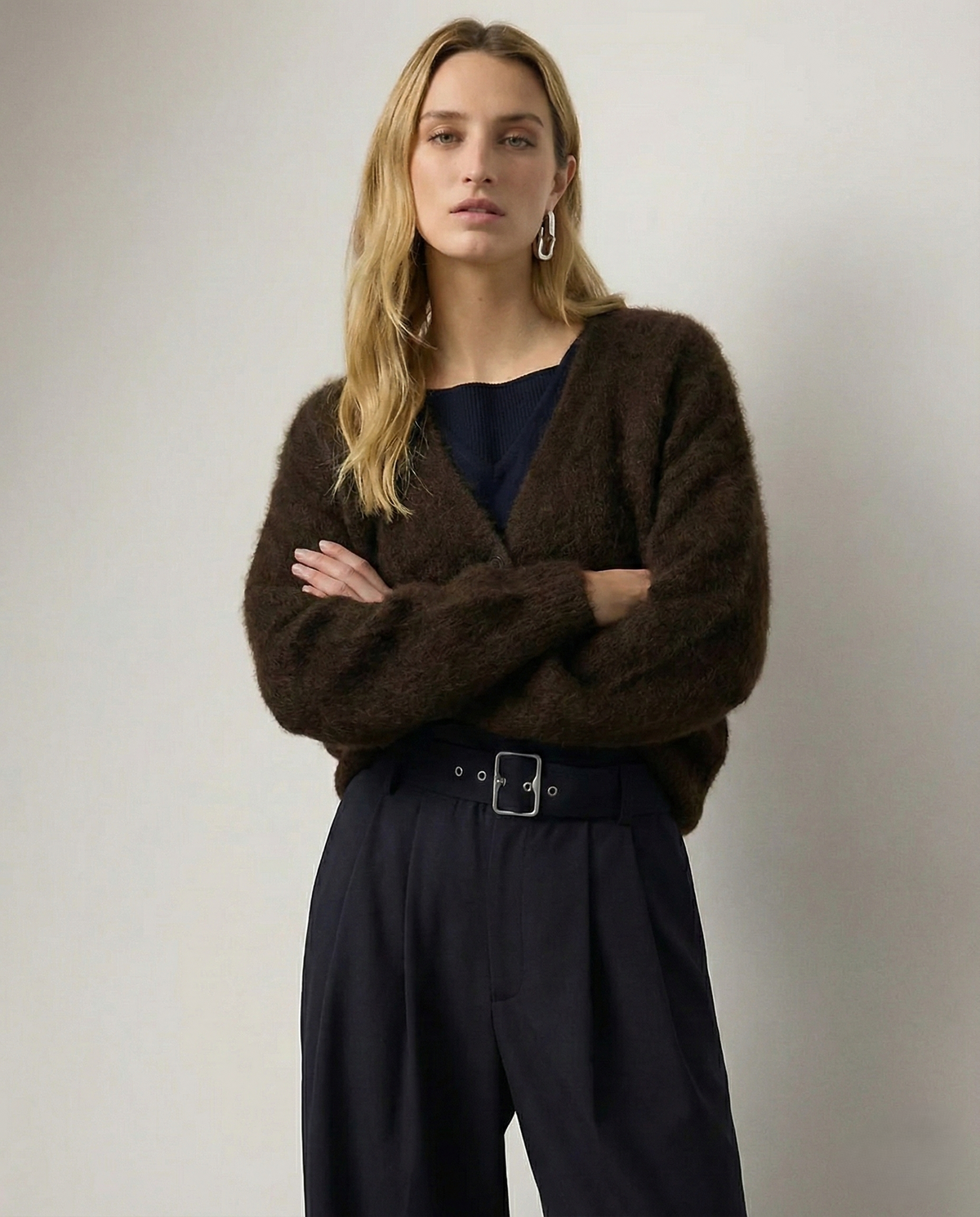 Junia Brushed Knit Oversized Cardigan